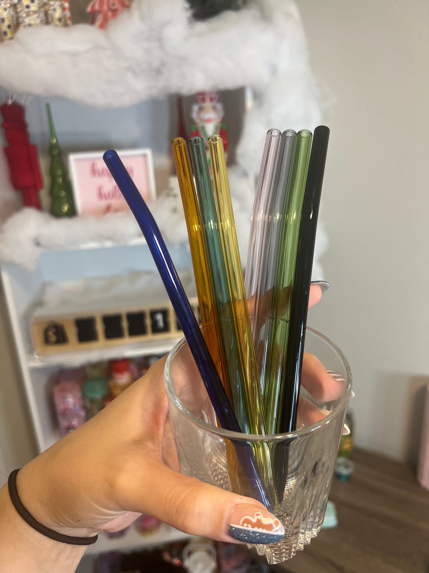 Glass straw add-on