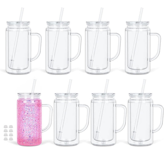 16oz Plastic w/handle tumbler
