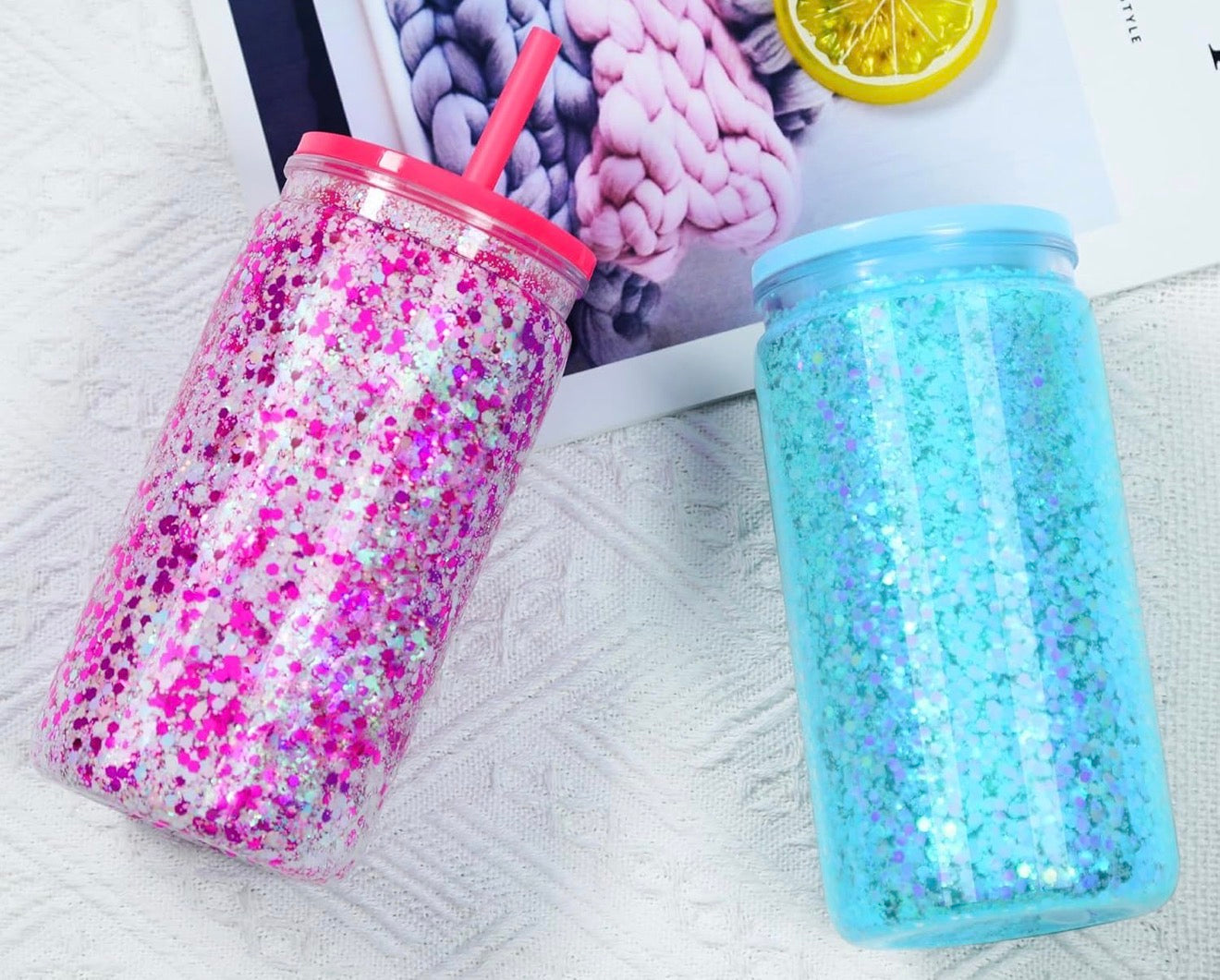 16oz Plastic snowglobe cups